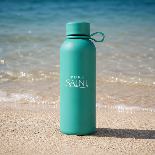 Jadeblaue Pure Saint Ocean Jade 500-ml-Thermoflasche mit Tragegriff