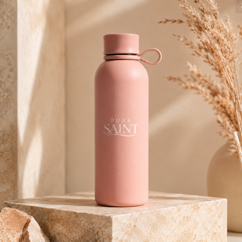 Roséfarbene Pure Saint Rosé Élégance 500-ml-Thermoflasche mit Tragegriff