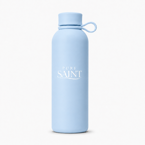 Pure Saint Azure Coast hellblaue Thermoflasche mit Tragegriff