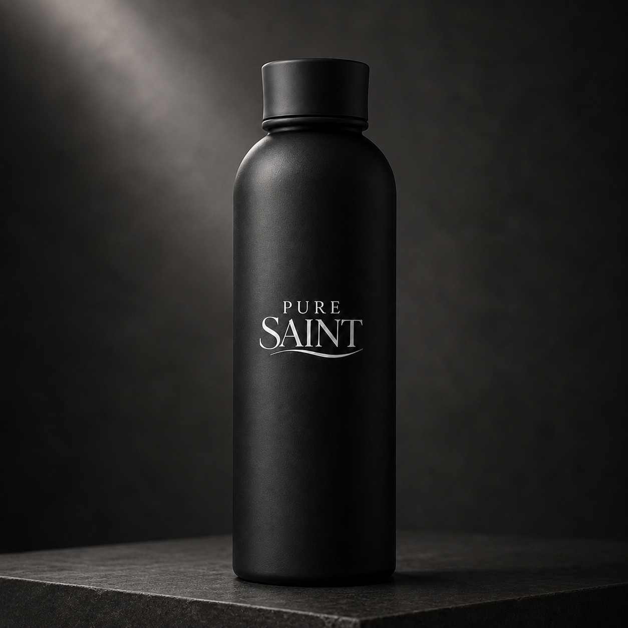 Mattschwarze Pure Saint Midnight Black Thermoflasche ohne Tragegriff