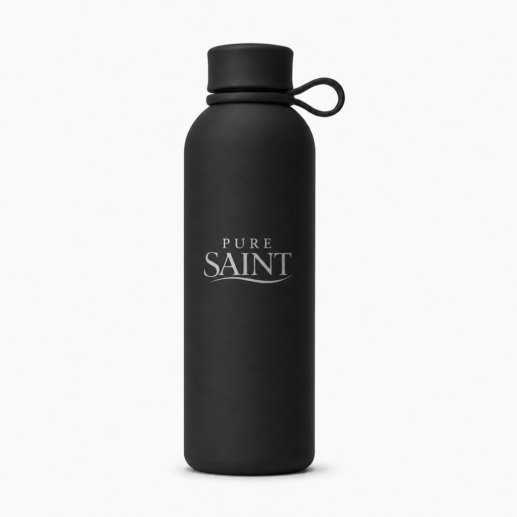 Pure Saint Obsidian Noir tiefschwarze Premium Thermoflasche