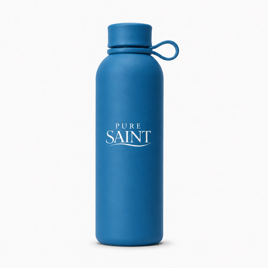 Pure Saint Ocean Jade blaue Premium Thermoflasche mit Tragegriff